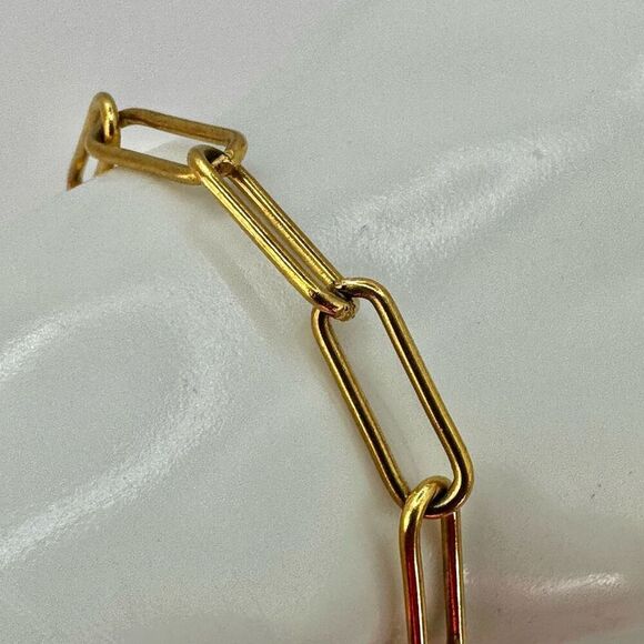 Gold tone link bracelet - Picture 2 of 7